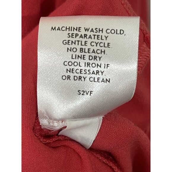 Eileen Fisher Coral Sleeveless Bubble Hem Midi Dress Size Medium Made in USA - Picture 10 of 12